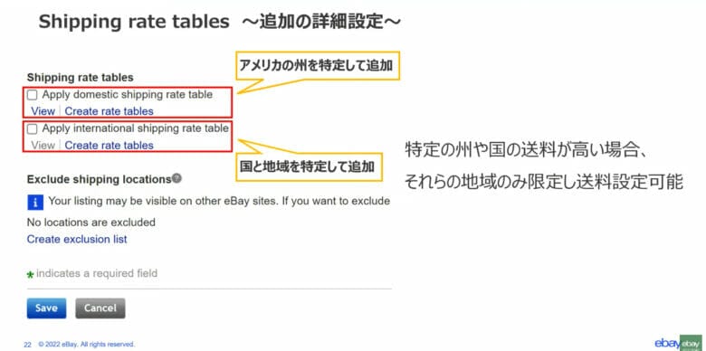 ebay シッピングポリシー