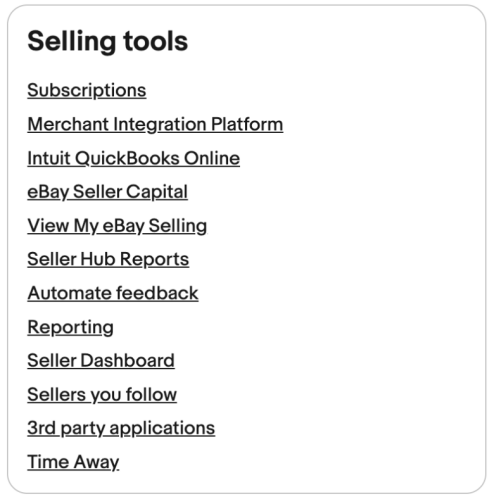 ebay 輸出 セラーハブ seller hub Selling tools