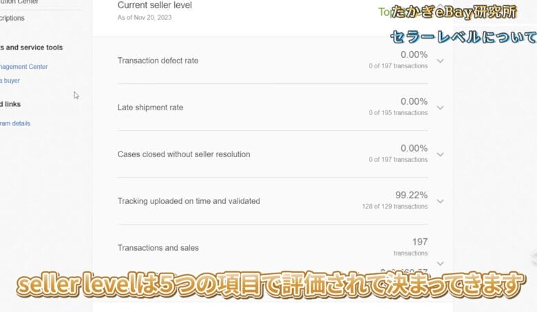 eBayセラーレベル　BBE SEO