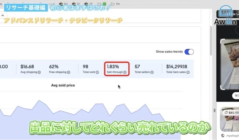 ebay　リサーチ　テラピーク