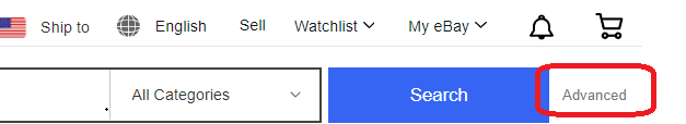 ebay リサーチ　Advanced Search
