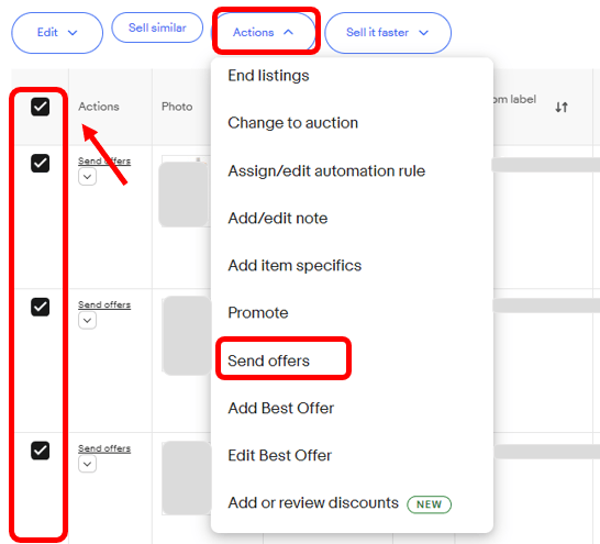 ebay Sendoffer センドオファー