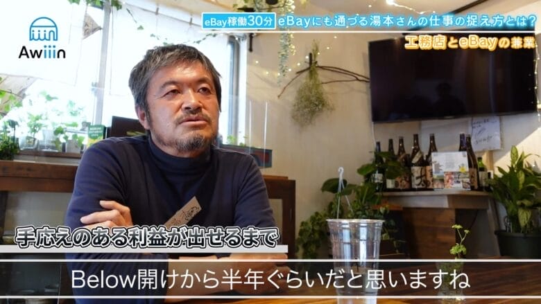 Below Standard"（基準以下）を空けてから半年ぐらいで利益が出た インタビュー画像