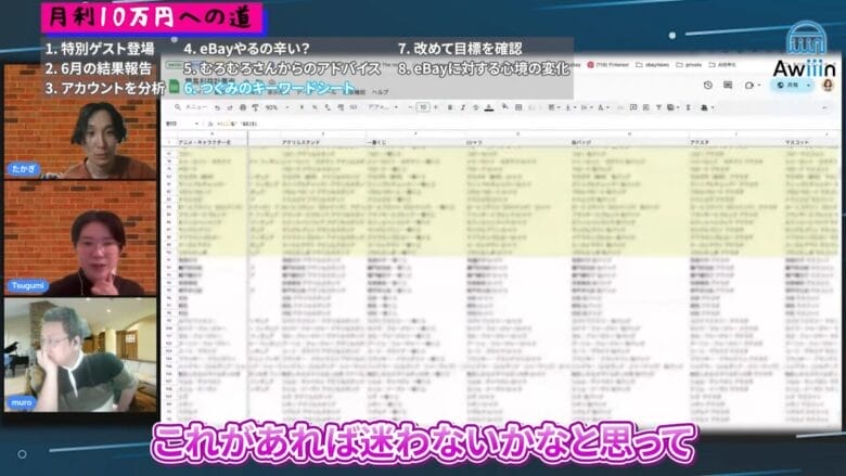 キーワードシート 画像
