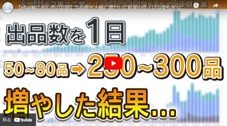 【eBay輸出】出品数を倍増した結果、インプレッションに大きな変化が！|たかぎelog#06