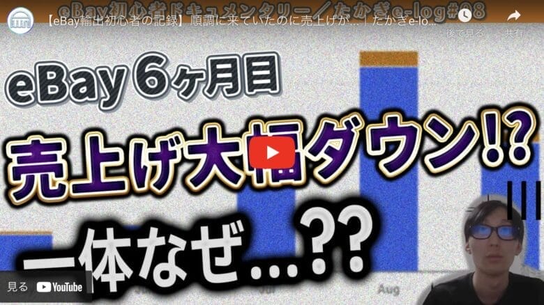 【eBay輸出初心者の記録】売り上げが大幅ダウン！商品バランスに問題か！？|たかぎe₋log#09