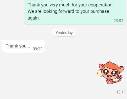 Shopee 出品 チャット