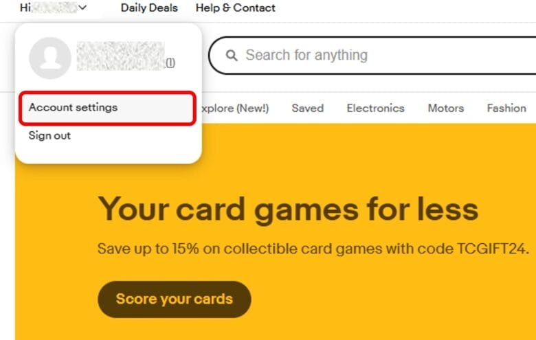 セラーハブへアクセスする 画像