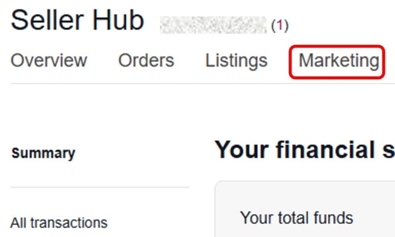 Marketing画面を開く 画像