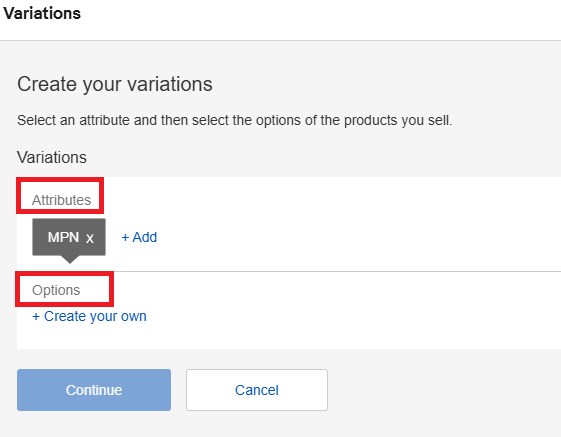 ebay　マルチバリエーション　出品