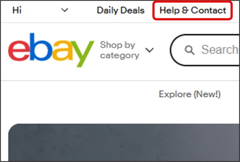 Help & Contactをクリック 画像