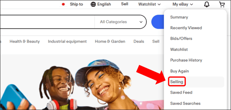 My eBay から Selling