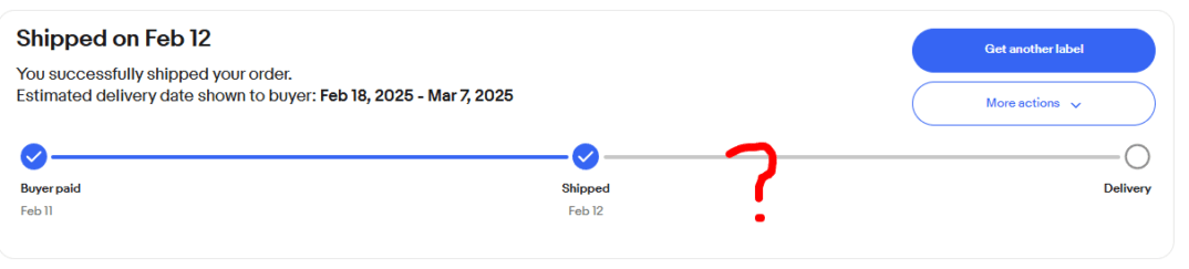 追跡番号が反映されない場合 画像
