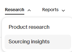 eBay Seller Hub＞Research>Sourcing Insights 画像