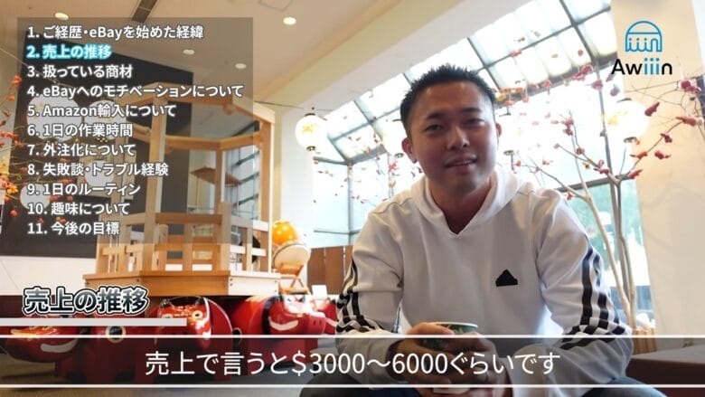 eBayの販売状況について画像