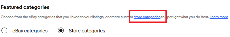 Store categories 選択画像