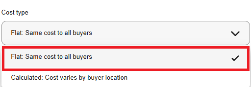 eBay　Shipping Policyの設定方法　画像