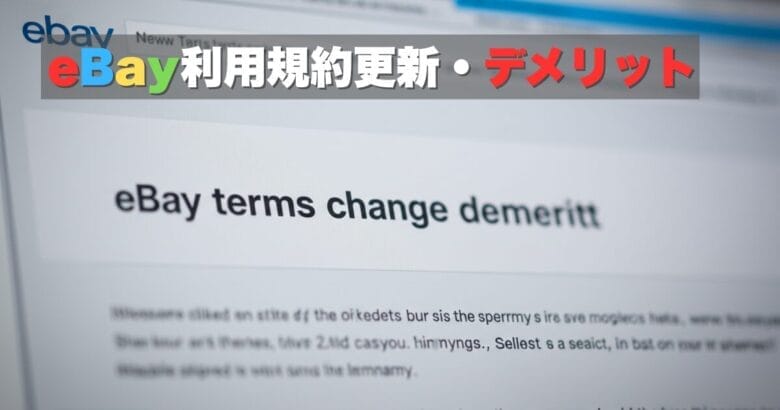 eBay利用規約更新による2つのデメリット 画像