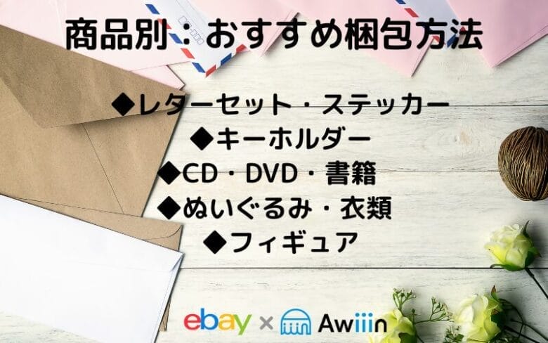 商品別:おすすめ梱包方法と資材
画像