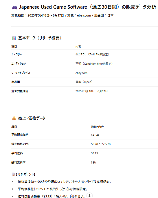 eBayのプロダクトリサーチとAIツールの連携 画像②