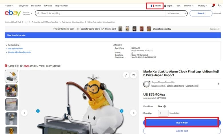 商品ページを開き、購入手続きができるか確認する 画像