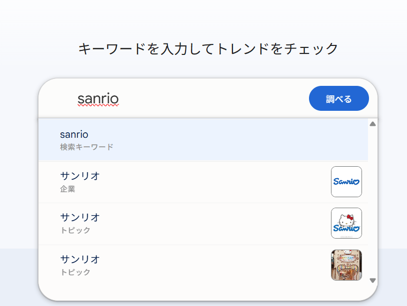Google Trendsのリサーチ手順の画像
