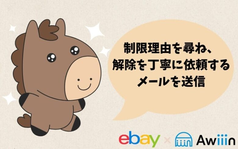 eBayへの制限解除リクエストメールを送信　見出し画像