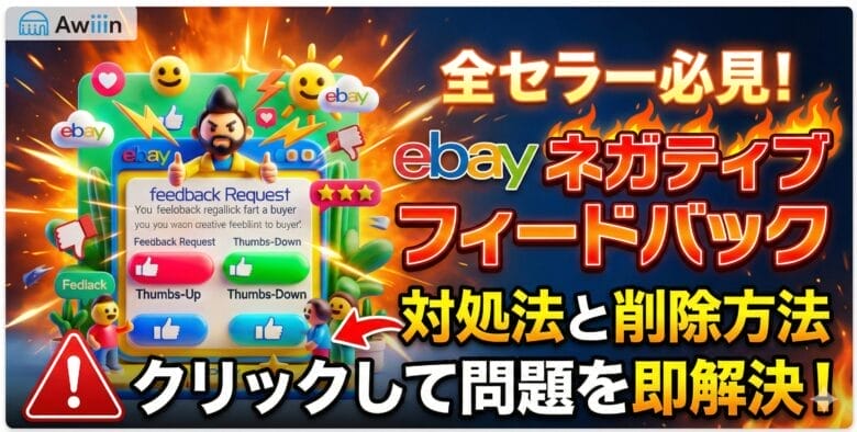 eBayでネガティブなフィードバックを受けた時の対処法と削除方法