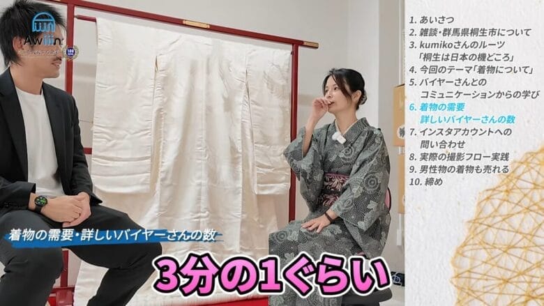 着物について詳しいバイヤーは多い　画像