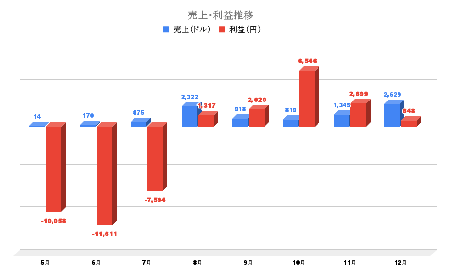 eBay開始8カ月目の結果報告　画像