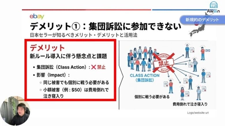 集団訴訟に参加できない 画像
