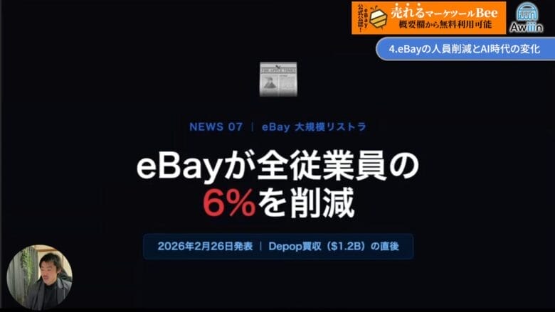 ④eBayの人員削減とAI時代の変化　画像