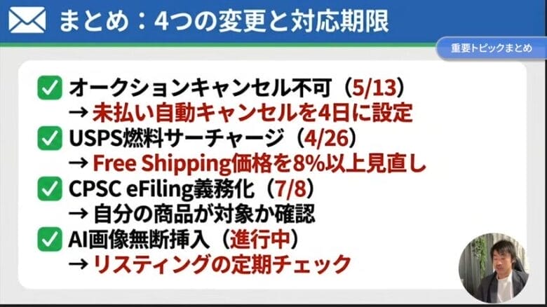 まとめ｜4つの変更点と対応期限　画像