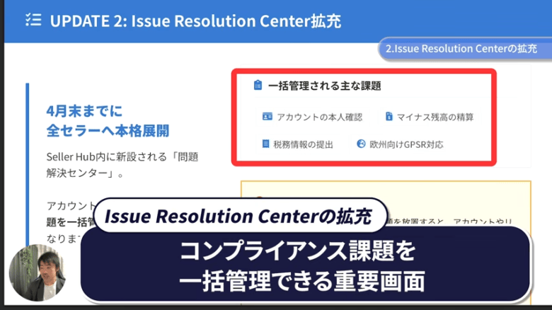 Issue Resolution Centerの拡充　画像